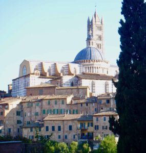 Siena’s Cathedral - view from hillside behind it